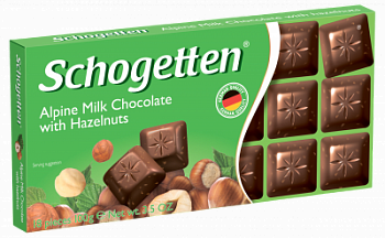 Шоколад Шогеттен молочный Альпийский с фундуком 100г