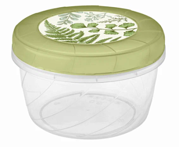 Банка с завинчивающейся крышкой с декором 0,6л Зеленый