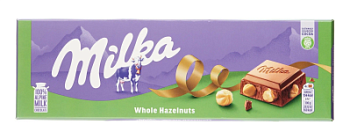 Шоколад Милка молочный с цельным фундуком 250г
