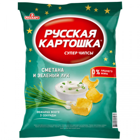 Чипсы Русская Картошка Сметаны/Лук 80г