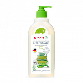 Средство для посуды SPAR 500мл Алоэ биоразлагаемое