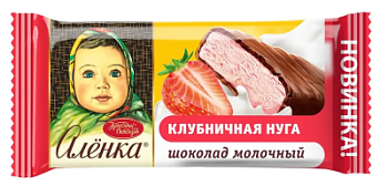Шоколад Аленка молочный Клубничная нуга 20г