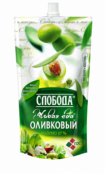 Майонез Слобода Оливковый 67% 400мл