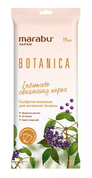 Салфетки для интимной гигиены Марабу Ботаника 15 шт