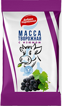 Масса творожная Добрая Кормилица Изюм 16.5% 160г БЗМЖ
