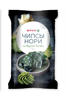 Чипсы нори SPAR со вкусом васаби 5г