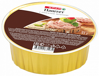 Паштет SPAR Деликатесный с говяжьей печенью 95г