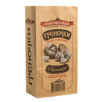 Гренки ржано-пшеничные Смак Вилладж с Чесноком 100г