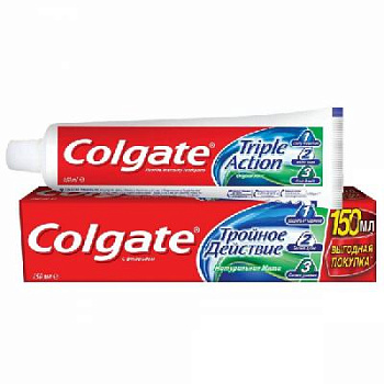 Зубная паста Колгейт Тройное действие 150мл