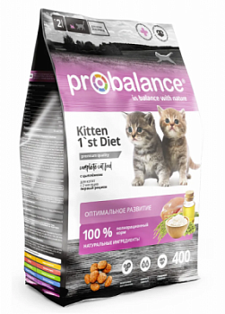 Корм сухой для котят Пробаланс Цыпленок 400г