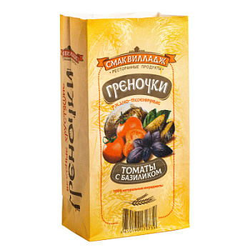 Гренки ржано-пшеничные Смак Вилладж Томат/Базилик 100г