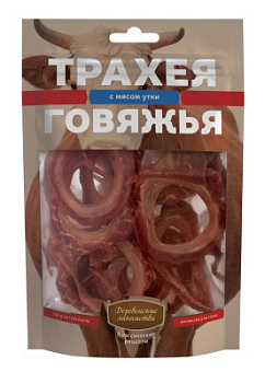 Лакомство для собак Деревенские лакомства Трахея говяжья с мясом утки 50г