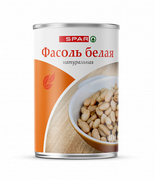 Фасоль белая SPAR 400г ж/б
