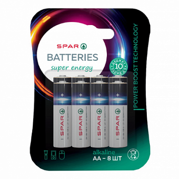 Батарейки SPAR литиевые AA пальчиковые 8шт