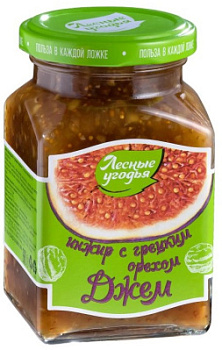 Джем Лесные угодья инжир с грецким орехом 280г
