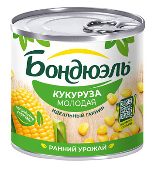 Кукуруза молодая Бондюэль 170г ж/б