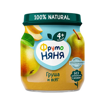 Пюре ФрутоНяня Груша с 4мес ст/б 100г