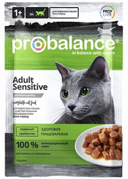 Корм влажный для кошек Пробаланс Здоровое пищеварение 85г