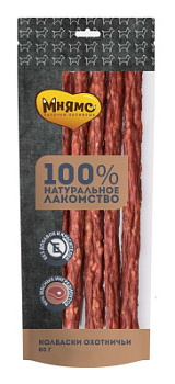 Лакомство для собак Мнямс Колбаски охотничьи 80г
