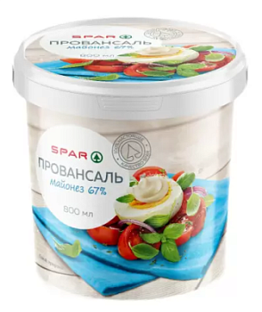 Майонез SPAR Провансаль 67% 800г ведро