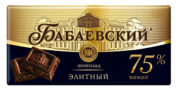 Шоколад Бабаевский элитный 75% какао 75г