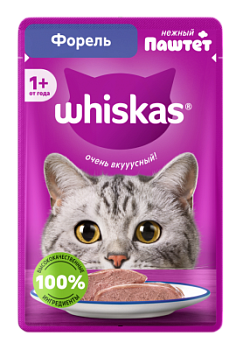Корм влажный для кошек Вискас Форель паштет 75г