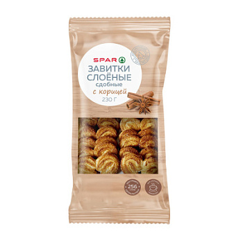 Завитки SPAR слоеные с корицей 230г