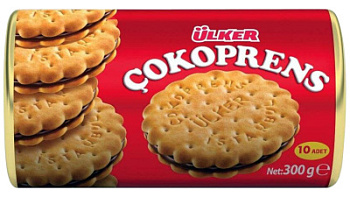 Печенье-сэндвич Улкер Чокопренс семейная упаковка 300г