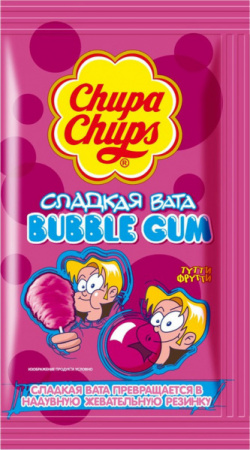 Жевательная резинка Чупа-Чупс Сладкая вата Бабл Гам 11г