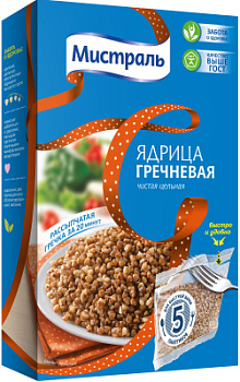Гречка ядрица Мистраль 5х80г