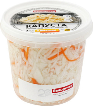 Капуста квашеная с морковью Белоручка пл/б 500г
