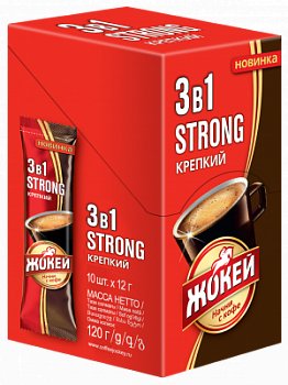 Напиток кофейный Жокей Крепкий 3в1 12г*10шт