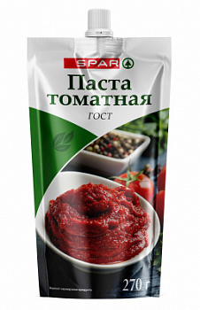 Паста томатная SPAR 25% 270г д/п