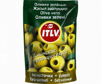 Оливки зеленые б/к ИТЛВ 195г д/пак
