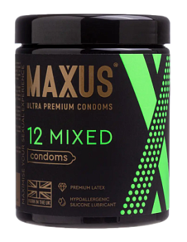 Презервативы MAXUS Mixed гладкие и текстурированные 12 шт