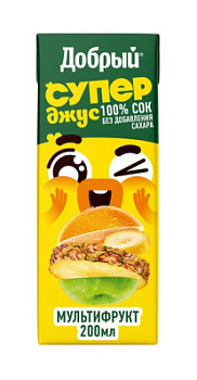 Сок Добрый мультифрукт 0,2л