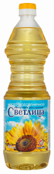 Масло подсолнечное Светлица рафинированное 0,9л