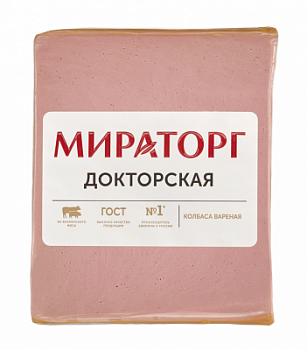 Колбаса вареная Докторская синюга Мираторг 450г