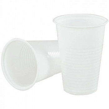 Стакан Smart На троих белый/прозрачный 200мл 10шт