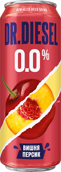 Напиток пивной б/а Доктор Дизель Вишня/Персик 0,43л ж/б