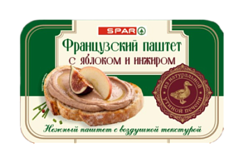 Паштет французский с яблоком и инжиром SPAR 146г