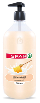 Мыло жидкое SPAR 500мл Молоко и мед