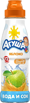 Вода с соком Агуша Яблоко с 12мес 0,3л