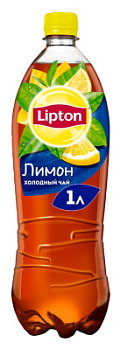 Напиток холодный черный чай Липтон Лимон 1л