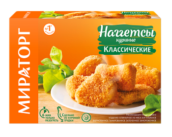 Наггетсы куриные Классические Мираторг 250г