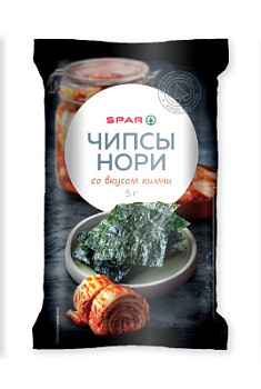Чипсы нори SPAR со вкусом кимчи 5г