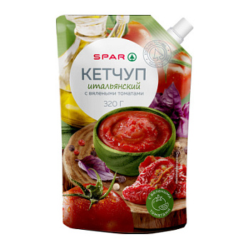 Кетчуп SPAR Итальянский с вялеными томатами 320г д/п