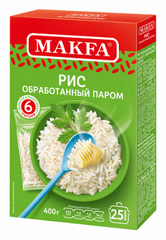 Рис длиннозерный Макфа пропаренный 5*80г