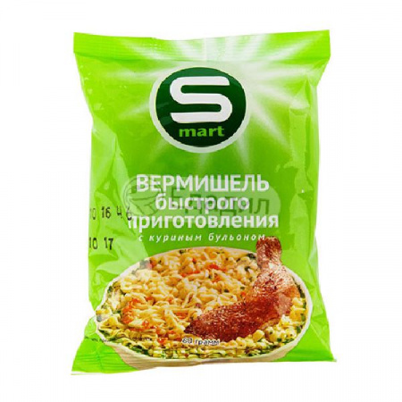 Вермишель б/п  с куриным бульоном  SMART 60г