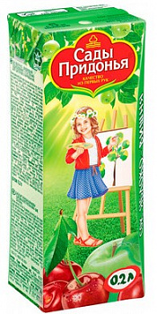 Сок Сады Придонья Яблоко/Вишня с 5 мес т/п 200мл